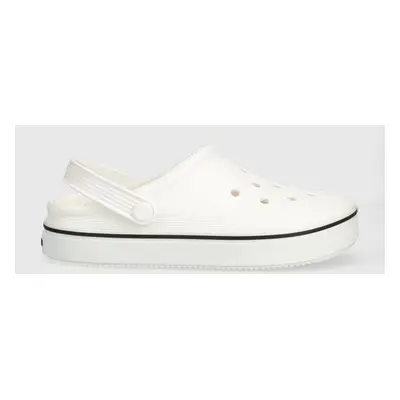 Pantofle Crocs Crocband Clean Clog bílá barva, 208371