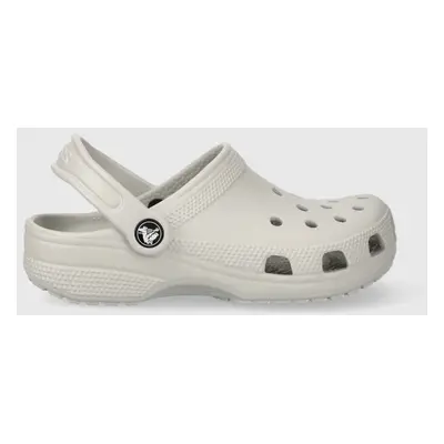 Dětské pantofle Crocs CLASSIC KIDS CLOG šedá barva