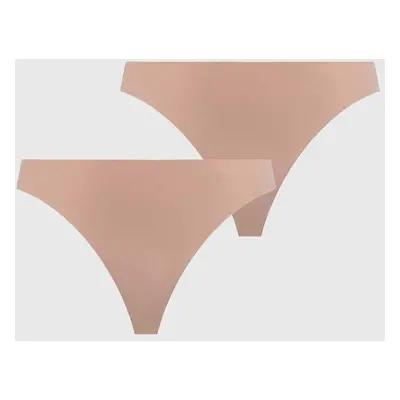 Tanga women'secret 2-pack béžová barva, 7683084.34