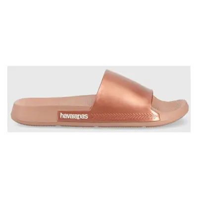 Pantofle Havaianas Slide Classic dámské, zlatá barva, 4147131.3544