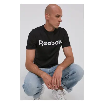 Bavlněné tričko Reebok Street černá barva, s potiskem, GJ0136.100042232