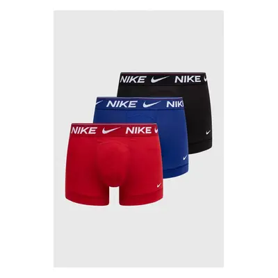 Boxerky Nike 3-pack pánské, červená barva, 0000KE1256