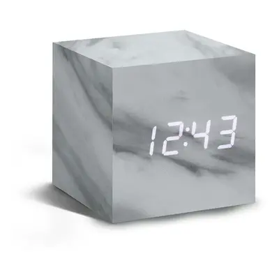 Stolní hodiny Gingko Design Cube Marble Click Clock