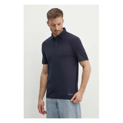 Polo tričko Armani Exchange tmavomodrá barva, 3DZFHH ZJXHZ