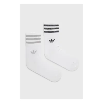 Ponožky adidas Originals (2-pack) dámské, bílá barva, HC9561