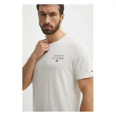 Bavlněné tričko Tommy Hilfiger zelená barva, UM0UM02916