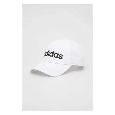 Kšiltovka adidas bílá barva, s potiskem, IC9707