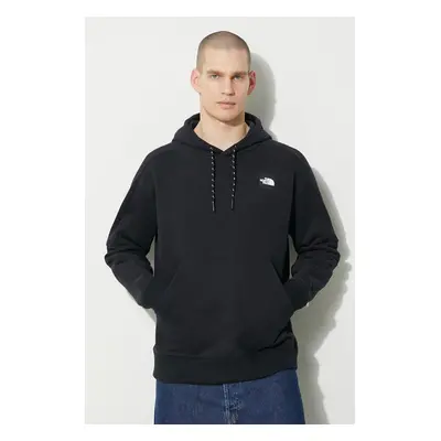 Bavlněná mikina The North Face U 489 Hoodie pánská, černá barva, s kapucí, s aplikací, NF0A87D7J