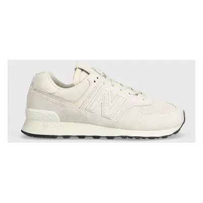 Kožené sneakers boty New Balance 574 béžová barva, U574BSB