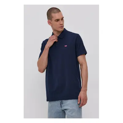 Polo tričko Levi's pánské, tmavomodrá barva, hladké, 35883.0005-Blues