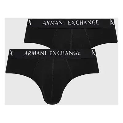 Spodní prádlo Armani Exchange 2-pack pánské, černá barva