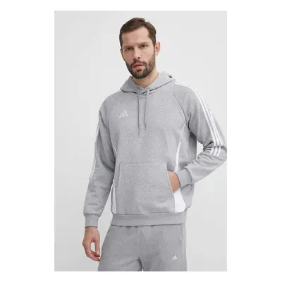 Tepláková mikina adidas Performance Tiro 24 šedá barva, s kapucí, IR7545