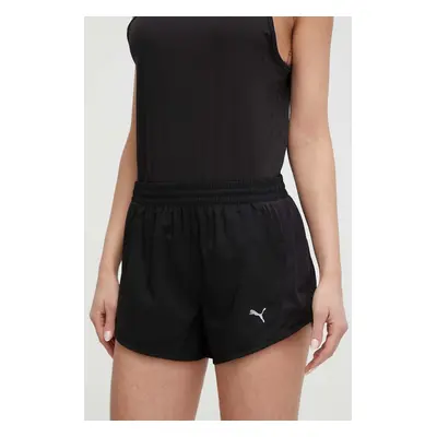 Běžecké šortky Puma Favourite Velocity černá barva, medium waist, 523178