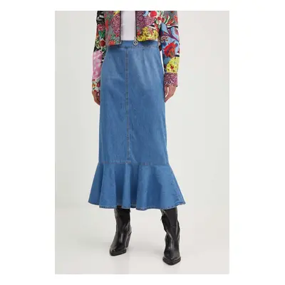 Džínová sukně Moschino Jeans maxi, áčková, 0123.3740