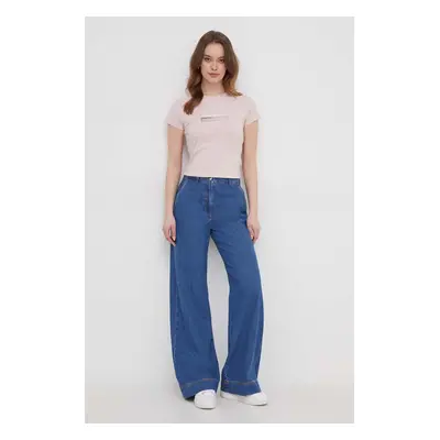 Top Calvin Klein Jeans dámský, růžová barva, J20J223167