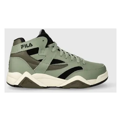 Kožené sneakers boty Fila M-SQUAD zelená barva, FFM0260