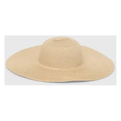 Klobouk Guess FEDORA béžová barva, AW9499 COT01