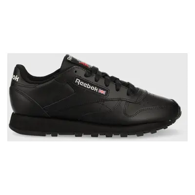 Kožené sneakers boty Reebok CLASSIC LEATHER černá barva, GY0960-CBLAC/PUGR