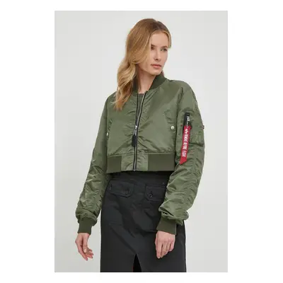 Bomber bunda Alpha Industries MA-1 BOXY WMN zelená barva, přechodná