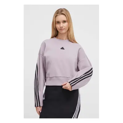 Mikina adidas dámská, růžová barva, hladká, IS3880