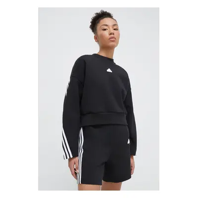 Mikina adidas dámská, černá barva, s aplikací, IP1549