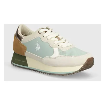 Sneakers boty U.S. Polo Assn. SACHA zelená barva, SACHA002W 4ST1