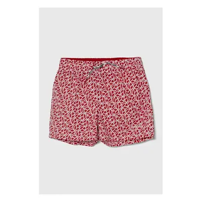 Dětské plavkové šortky Pepe Jeans P PRINT SWIMSHORT červená barva