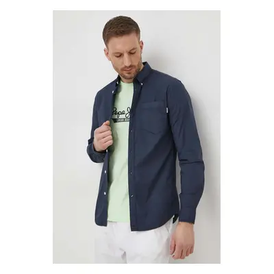 Košile Pepe Jeans Prince tmavomodrá barva, regular, s límečkem button-down, PM308270