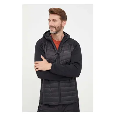 Sportovní bunda Jack Wolfskin Routeburn Pro Hybrid černá barva