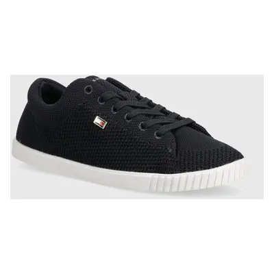 Sneakers boty Tommy Hilfiger FLAG LACE UP SNEAKER KNIT tmavomodrá barva, FW0FW08074