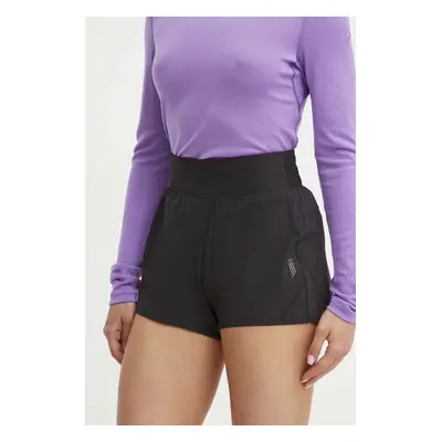 Outdoorové šortky Helly Hansen Tech černá barva, high waist, 48551