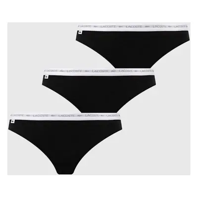 Tanga Lacoste 3-pack černá barva