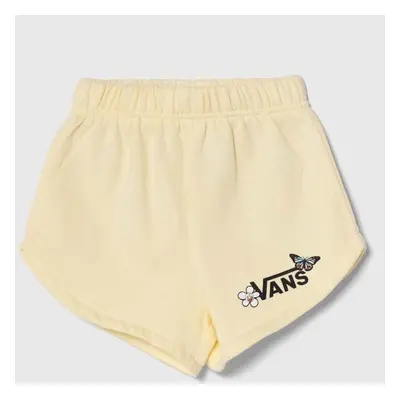 Dětské kraťasy Vans FLUTTER FLY SHORT žlutá barva, s potiskem