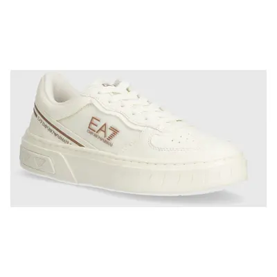 Sneakers boty EA7 Emporio Armani béžová barva