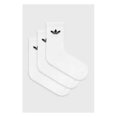 Ponožky adidas Originals 3-pack bílá barva, IJ5616