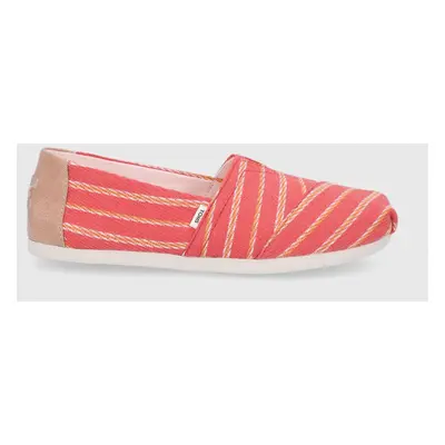 Espadrilky Toms Alpargata červená barva