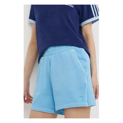 Bavlněné šortky adidas Originals hladké, high waist, IT4285