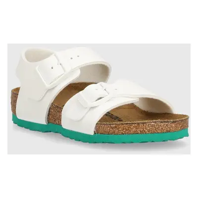 Dětské sandály Birkenstock New York Kids BF bílá barva