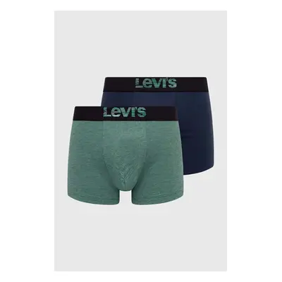 Boxerky Levi's 2-pack pánské, zelená barva