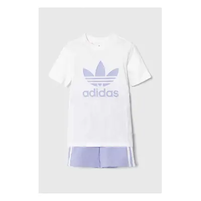 Dětská souprava adidas Originals fialová barva