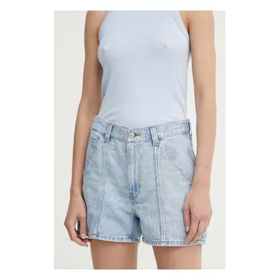 Džínové šortky Levi's CARPENTER SHORT dámské, hladké, high waist, A8719