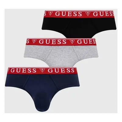 Spodní prádlo Guess 3-pack pánské, šedá barva