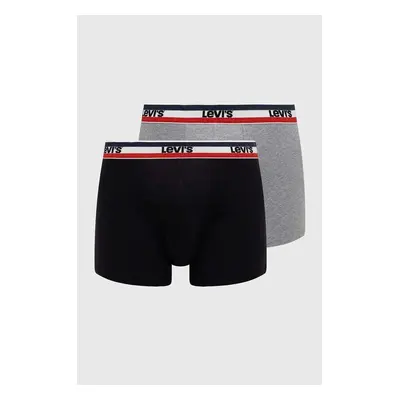 Boxerky Levi's 2-pack pánské, šedá barva, 37149.0816-003