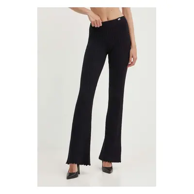 Legíny Moschino Jeans dámské, černá barva, hladké, 0383.3707