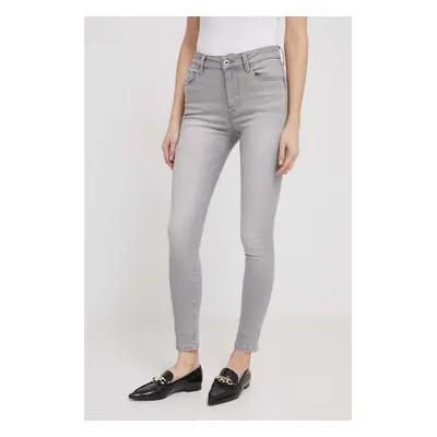 Džíny Pepe Jeans SKINNY JEANS HW dámské, šedá barva, PL204584UH2