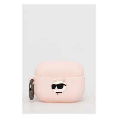 Pouzdro na airpod Karl Lagerfeld AirPods Pro 2 cover růžová barva