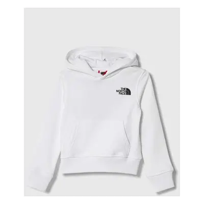 Dětská bavlněná mikina The North Face B GRAPHIC HOODIE 1 bílá barva, s kapucí, s potiskem