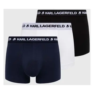 Boxerky Karl Lagerfeld 3-pack pánské, černá barva