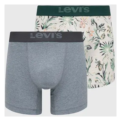 Boxerky Levi's 2-pack pánské, zelená barva