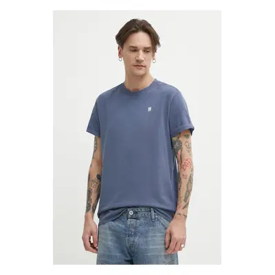 Bavlněné tričko G-Star Raw tmavomodrá barva